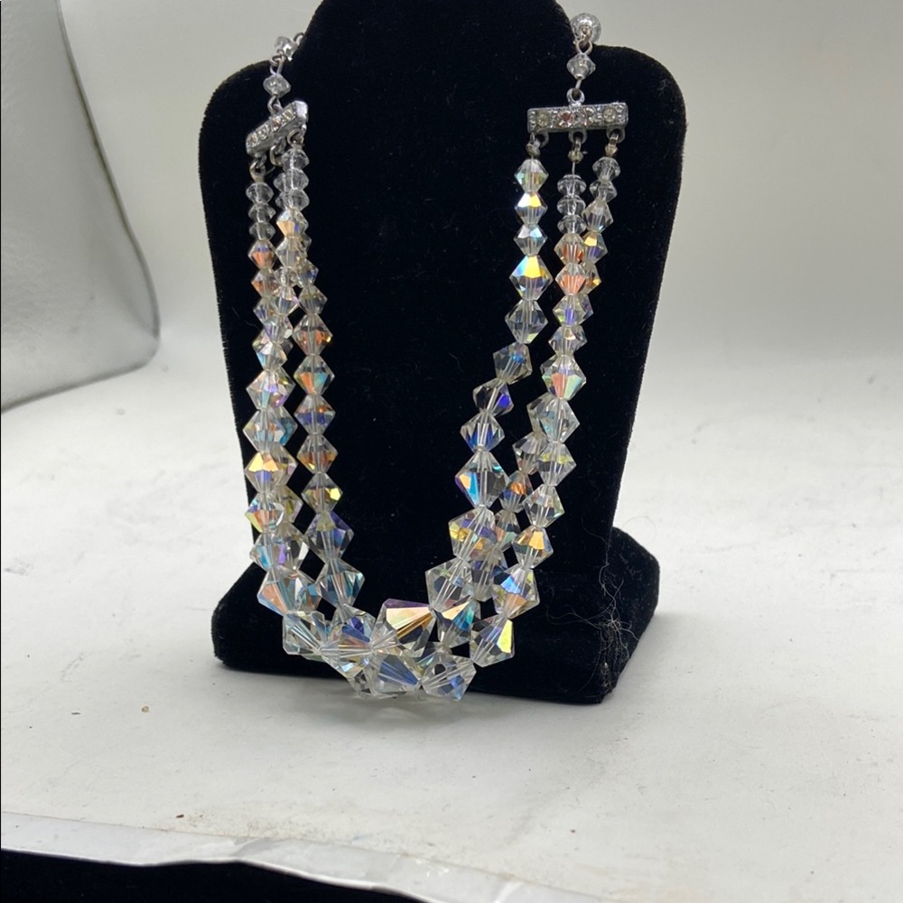antique Czech glass multi strand